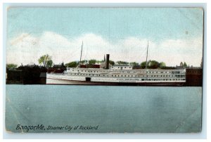 c1905s Steamer City of Rockland, Bangor Maine ME East Holden ME Postcard