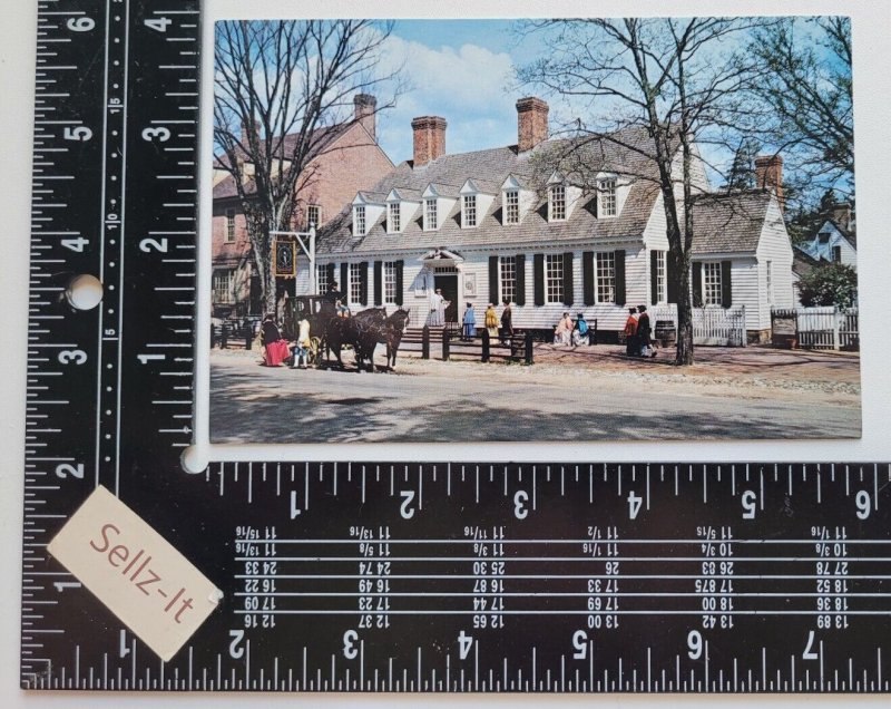 Raleigh Tavern Colonial Exterior Williamsburg VA Postcard