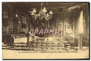 Old Postcard Rennes Interior of Courthouse Court of Assizes