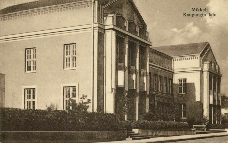 finland suomi, MIKKELI, Kaupungin Talo Kaupungintalo, Town Hall (1910s) Postcard