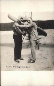 Aviation Airplane Paraguayan Aviator Pilots Silvio Pettirossi & Niles c1915 RPPC