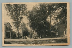 WRIGHTSTOWN NJ STREET VIEW ANTIQUE POSTCARD