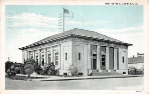 D94/ Crowley Louisiana La Postcard 1939 Post Office Building