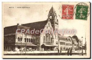 Postcard Metz Old Central Station