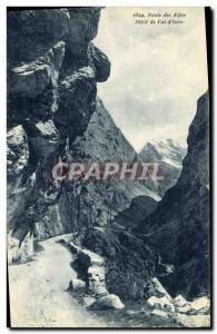 Old Postcard Alpine Road Defile the Val d & # 39Isere