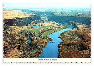 Postcard Continental Aerial View Snake River Canyon Idaho