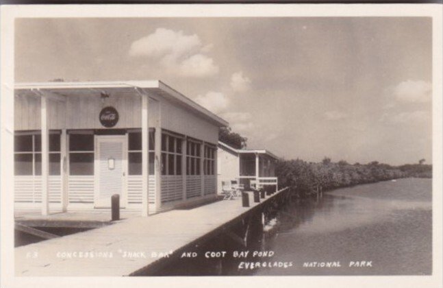 Florida Everglades National Park Concessions Snack Bar & Coot Bay Pond Coca C...