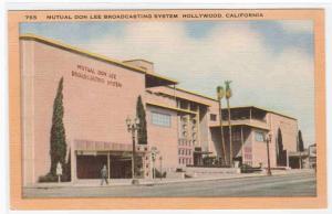 Mutual Don Lee Broadcasting Studio Hollywood California postcard