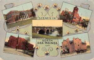 Des Moines Iowa Scenes In landmarks antique pc Z17618