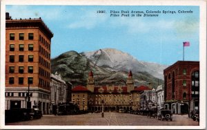 USA Pikes Peak Avenue Colorado Springs Vintage Postcard 09.99