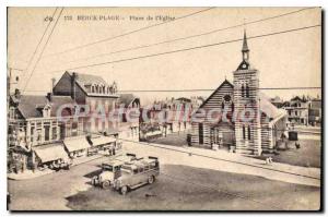 Old Postcard Berck Plage instead of the church