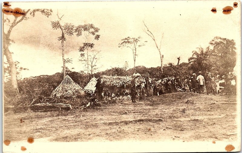 c1920 AFRICAN TROOPS CAMP SOLDIERS US NAVY WWI ERA RPPC POSTCARD 43-167