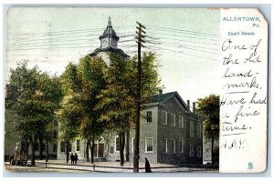 1908 Court House Building Street View Allentown Pennsylvania PA Tuck's Postcard 