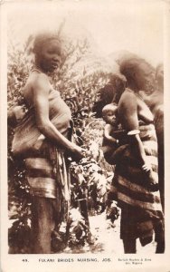 Africa Fulani Brides Nursing Real Photo Vintage Postcard AA34382