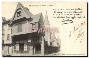 Old Postcard Botrel window Old house Paris street Brittany
