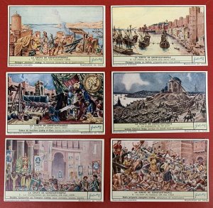 The Fall of Constantinople, Liebig Company, Set of 6 Early Trade Cards