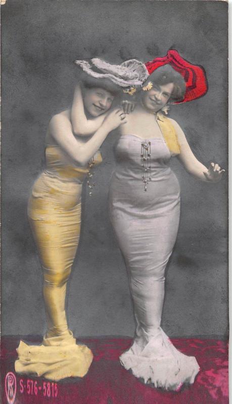 C24/ Gay Interest Women Lesbian Real Photo RPPC Postcard c1910 Reflief Dress