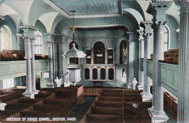 Massachusetts Boston Kings Chapel Interior