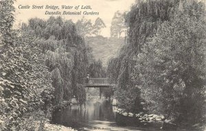 CASTLE STREET BRIDGE WATER LEITH BOTANICAL GARDENS DUNEDIN NEW ZEALAND POSTCARD