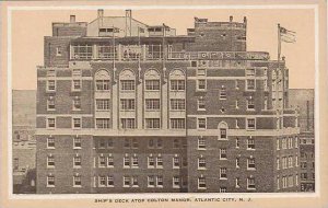 New Jersey Atlantic City The Hotel Colton Manor With The Ships Deck Atop