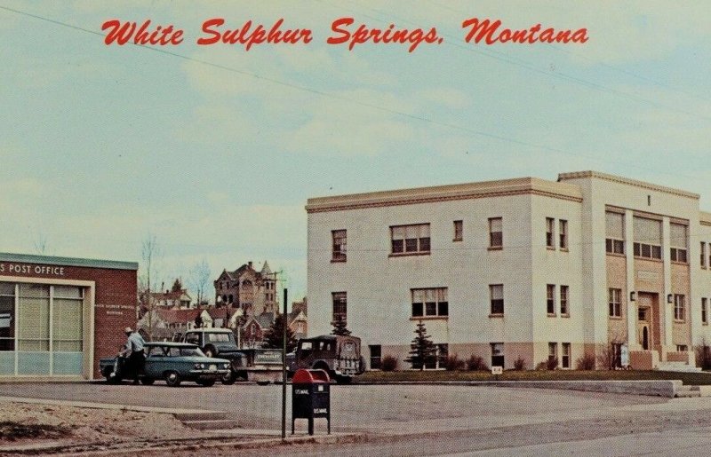 Vintage White Sulphur Springs, Montana Postcard P47 