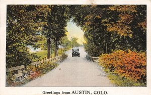 J23/ Austin Colorado Postcard c1924 Greetings from Austin Colorado 260