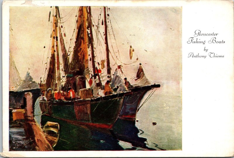 Gloucester Fishing Boats Anthony Thieme Postcard