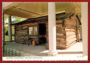 Utah, Salt Lake City - Temple Square - Log Cabin - [UT-083X]