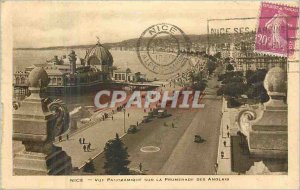 Old Postcard Nice panoramic view of the Promenade des Anglais