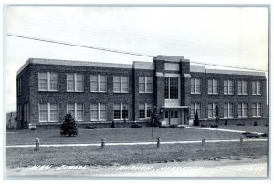 c1940's High School Building Campus Auburn Nebraska NE RPPC Photo Postcard