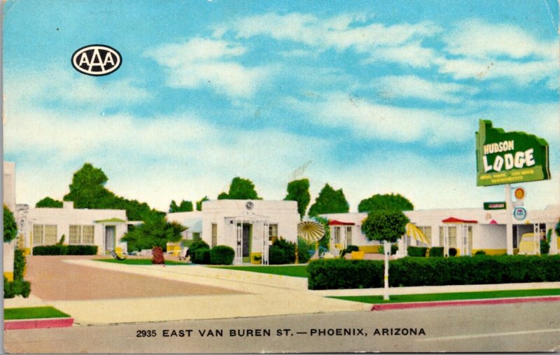 Postcard Hudson Lodge 2935 East Van Buren Street in Phoenix, Arizona