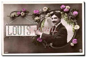 Old Postcard Louis Surname