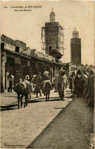 CPA AK Fez - Grande-Rue de Fez-Djedid avec ses Minarets MAROC (963486)