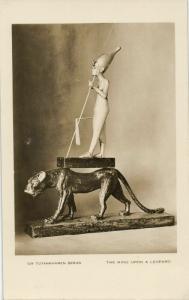 egypt, Tutankhamen Series, The King upon a Leopard (1930s) RPPC