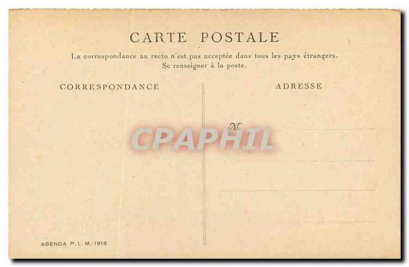 Old Postcard Peronne Depart After the German Army