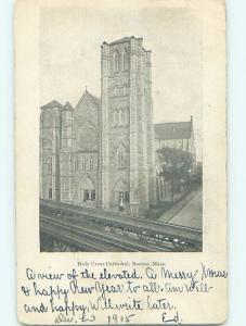 Pre-1907 VERY EARLY VIEW OF HOLY CROSS CATHEDRAL Boston Massachusetts MA G4520