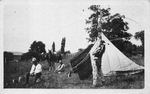 RPPC PRESIDENT ROOSEVELT AT INDIAN RESERVATION REAL PHOTO POSTCARD (c. 1910)#!