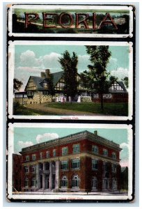 1908 Peoria Country Club Creve Country Club Peoria Illinois IL Posted Postcard