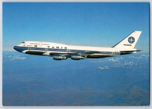 Airplane Postcard Brazil Varig Airlines Boeing 747-341 PP-VNI In FLight BN8