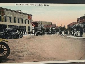 Postcard Early View of Ocean Beach, New London, CT.    T4