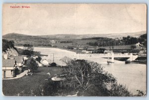 Conwy Wales Postcard Talycafn Bridge Over River Hills View 1912 Posted