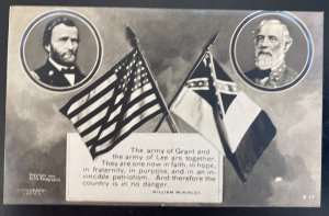 Mint USA Picture Postcard Civil War Army Of Grant & Army Of Lee Together