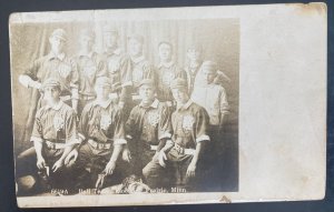 1910 St Paul MN USA RPPC Postcard Cover Baseball Team Blooming Prairie