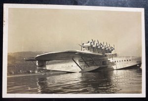 Original Mint Dornier DOX Seaplane In Open Waters RPPC Postcard