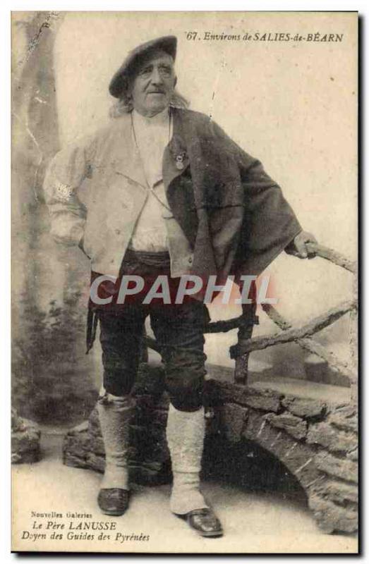 Old Postcard Around Salies de Bearn The father Lanusse Dean of Mountaineering...