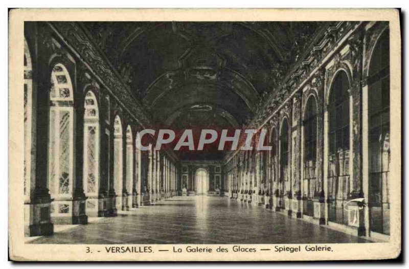 Old Postcard The Versailles Hall of Mirrors