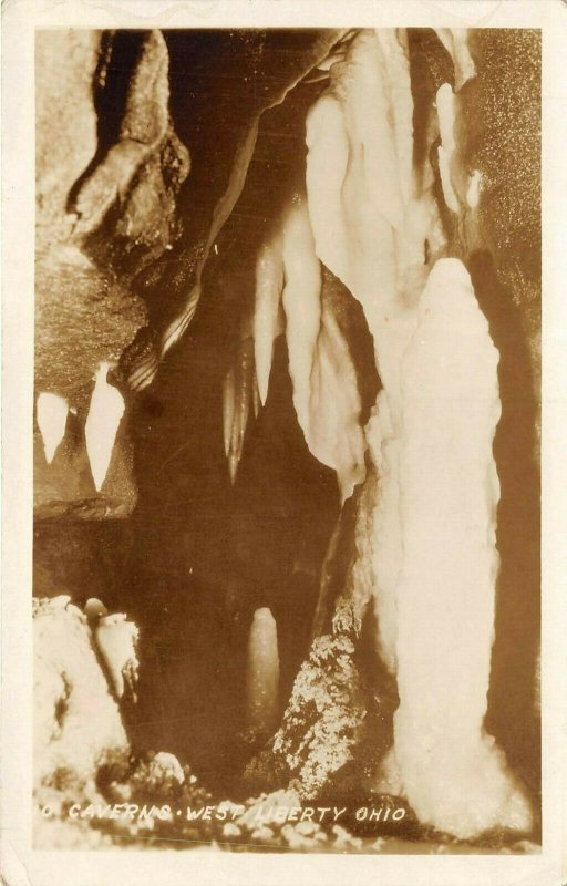 West Liberty Ohio 1920s RPPC Real Photo Postcard Fairyland Ohio Caverns