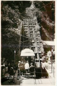 Lynton UK Lynmouth Incline Railroad Devon RPPC Postcard 25-11274