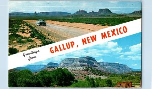 New Mexico NM Postcard Greeting Gallup Road Monument Valley Exterior View c1960
