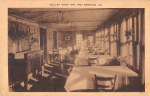 Hot Springs Virginia Valley View Inn Dining Room Vintage Postcard AA56495